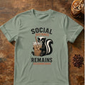 Skunk graphic for Social Distance Remains Skunk on Sage T-shirt