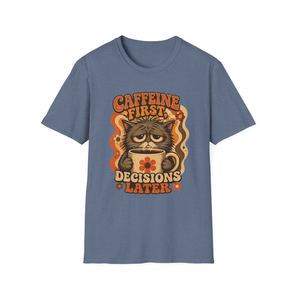 Caffeine First Cat T-Shirt