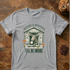 Moose graphic for Outside Is Beautiful Moose on Sport-Grey T-shirt