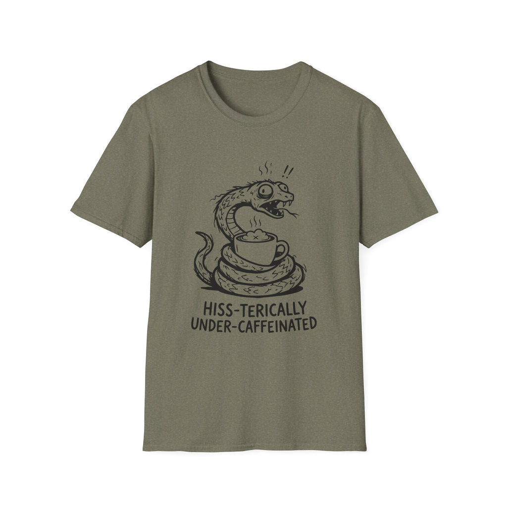 “Hiss-terically Under-Caffeinated” Snake T-shirt