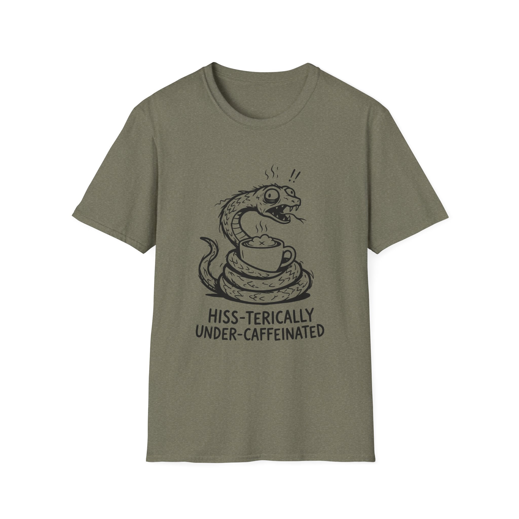 “Hiss-terically Under-Caffeinated” Snake T-shirt