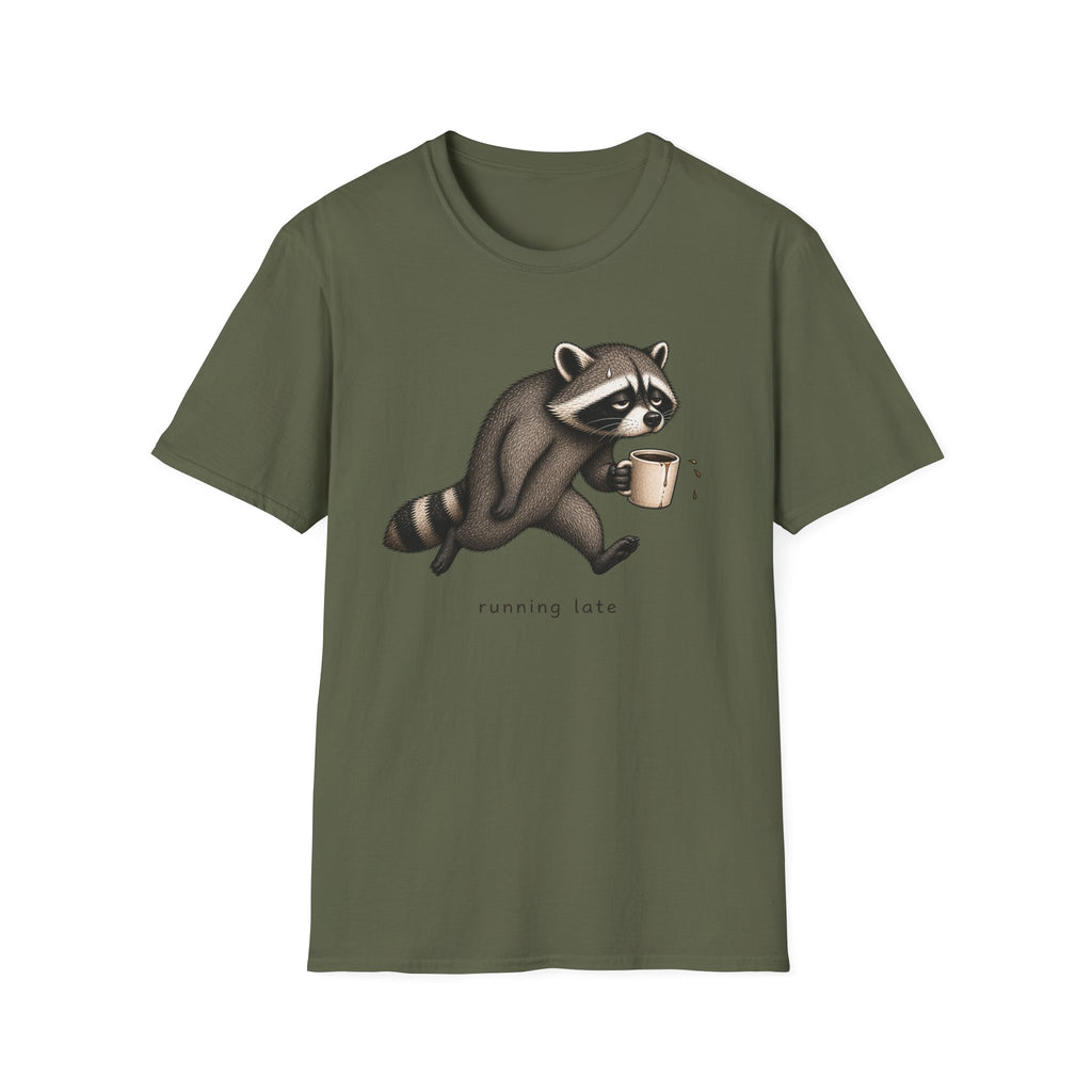 Running Late Raccoon T-Shirt