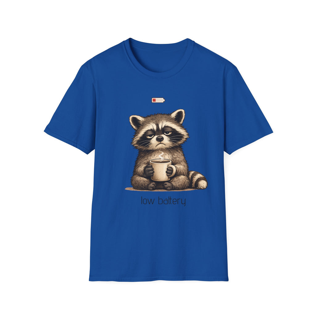 Low Battery Raccoon T-Shirt