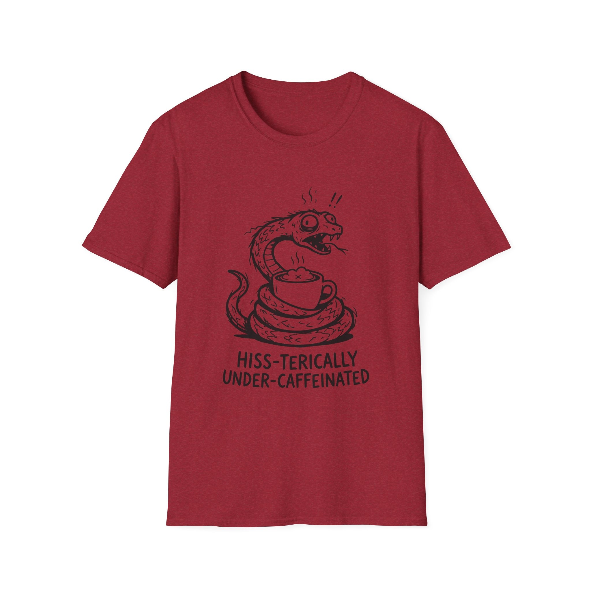 “Hiss-terically Under-Caffeinated” Snake T-shirt