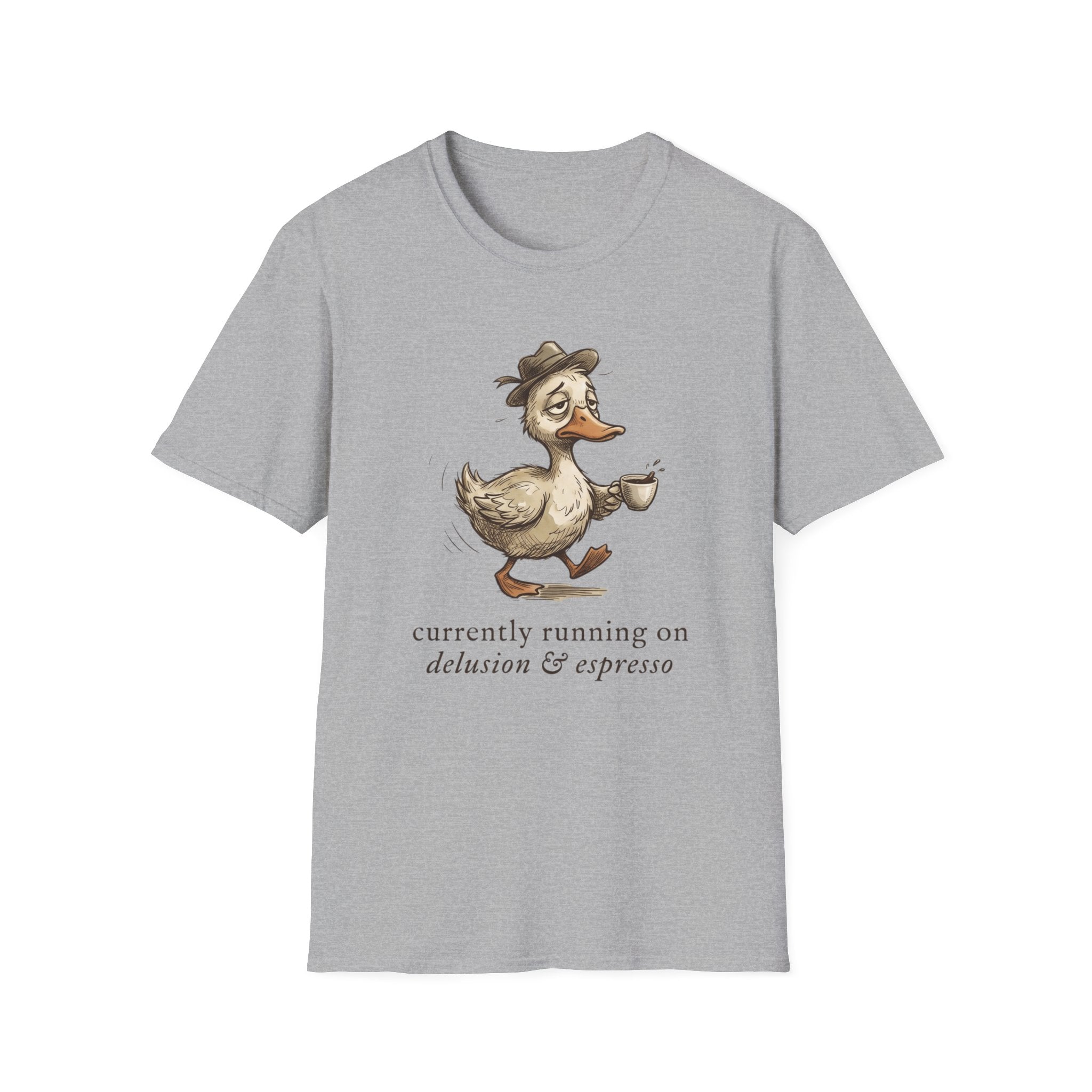Duck Drinking Coffee T-Shirt