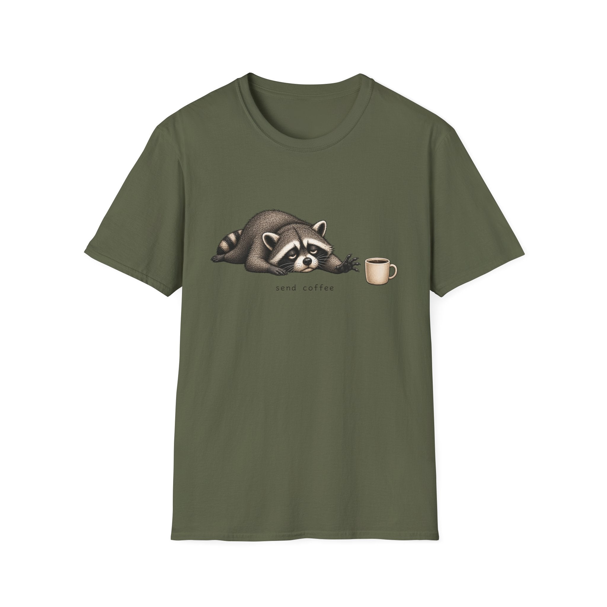 Raccoon 'Send Coffee' T-Shirt