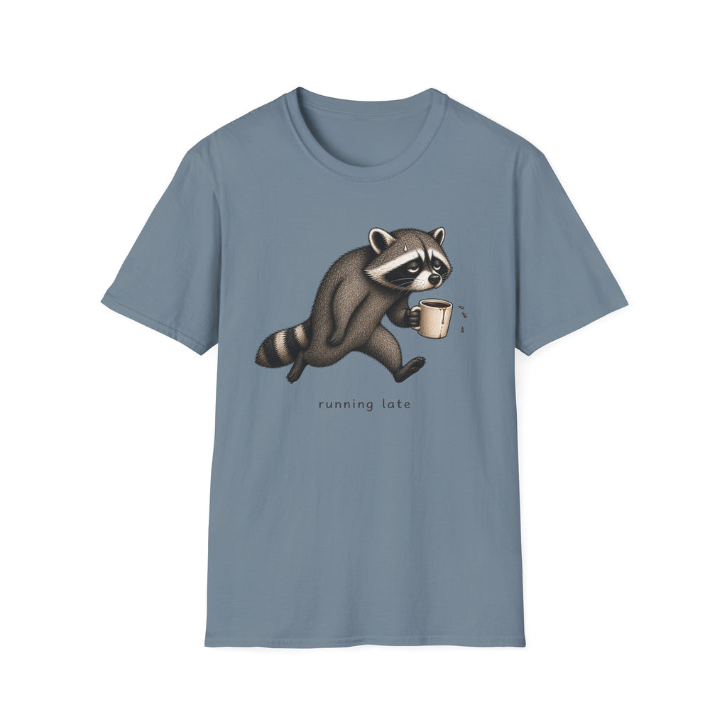 Running Late Raccoon T-Shirt