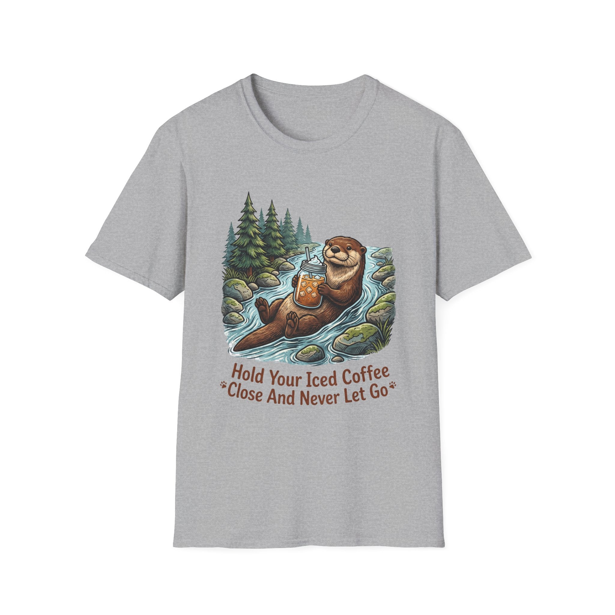 Otter Holding Iced Coffee T-Shirt