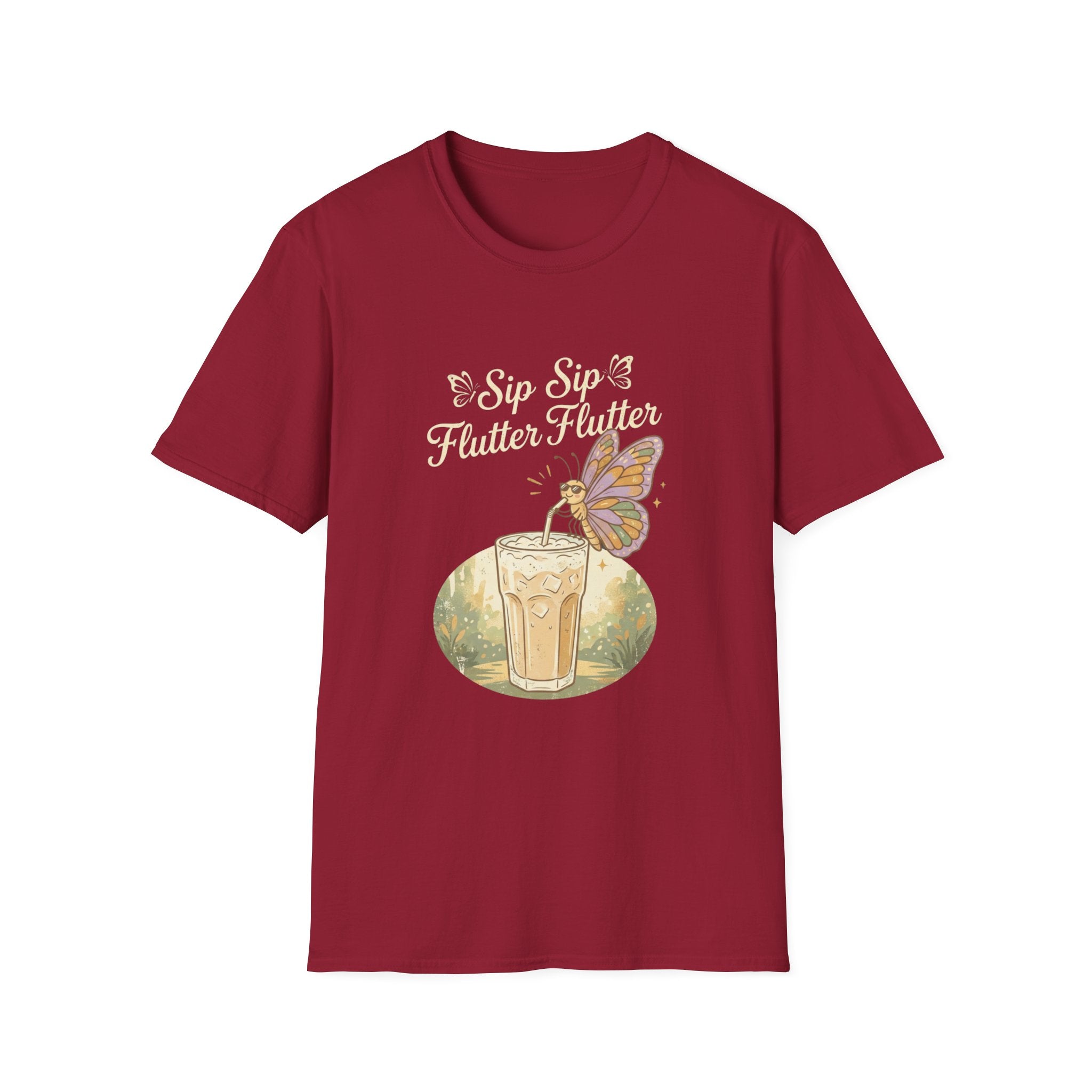 Sip Sip Butterfly Iced Coffee T-Shirt