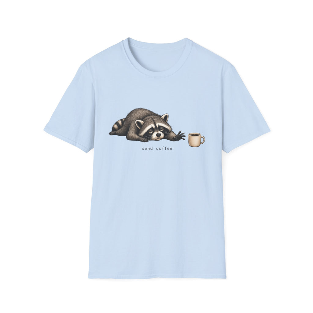 Raccoon 'Send Coffee' T-Shirt