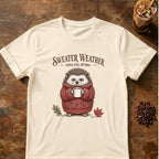 Hedgehog graphic for Sweater Weather Hedgehog on Natural T-shirt