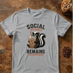 Skunk graphic for Social Distance Remains Skunk on Sport-Grey T-shirt