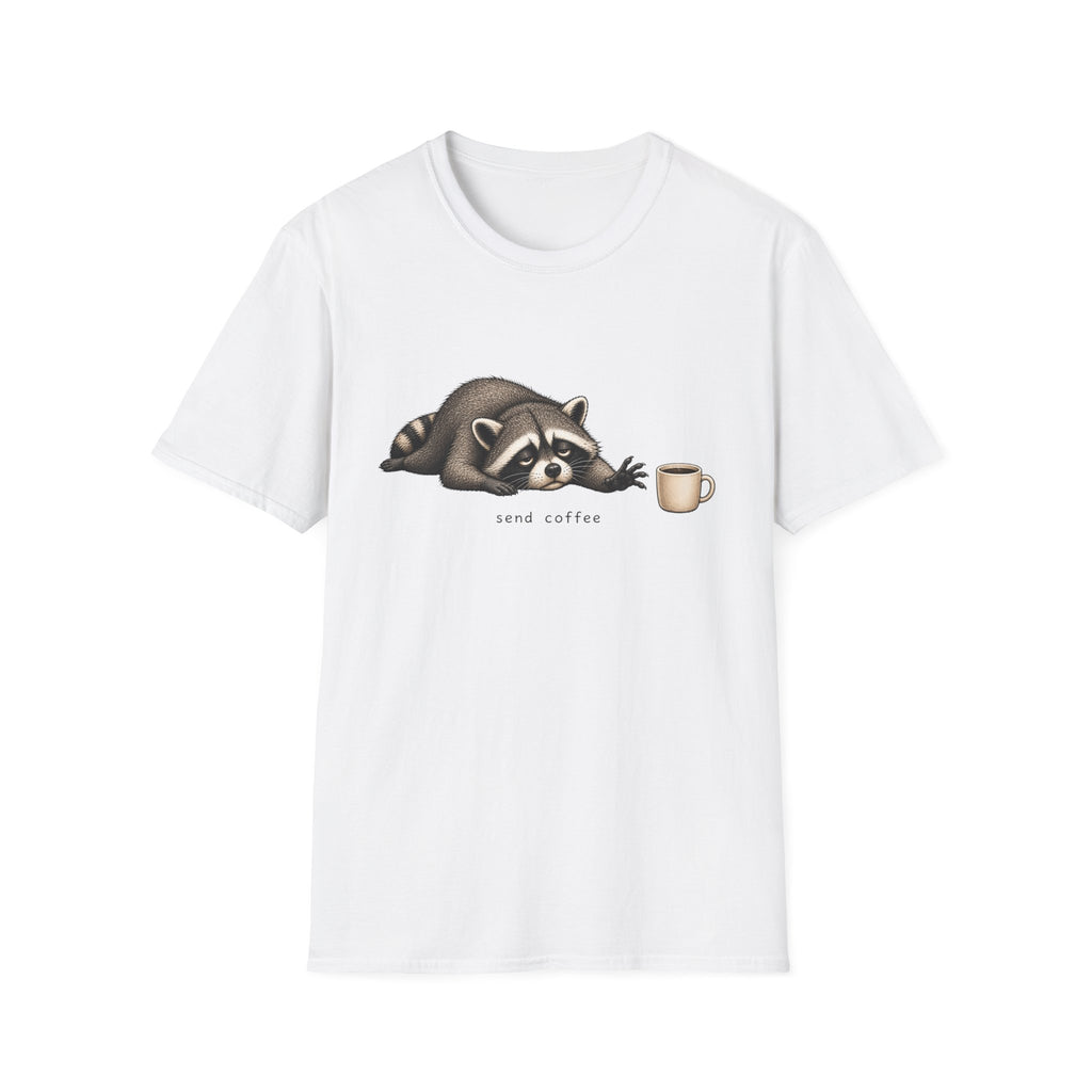 Raccoon 'Send Coffee' T-Shirt