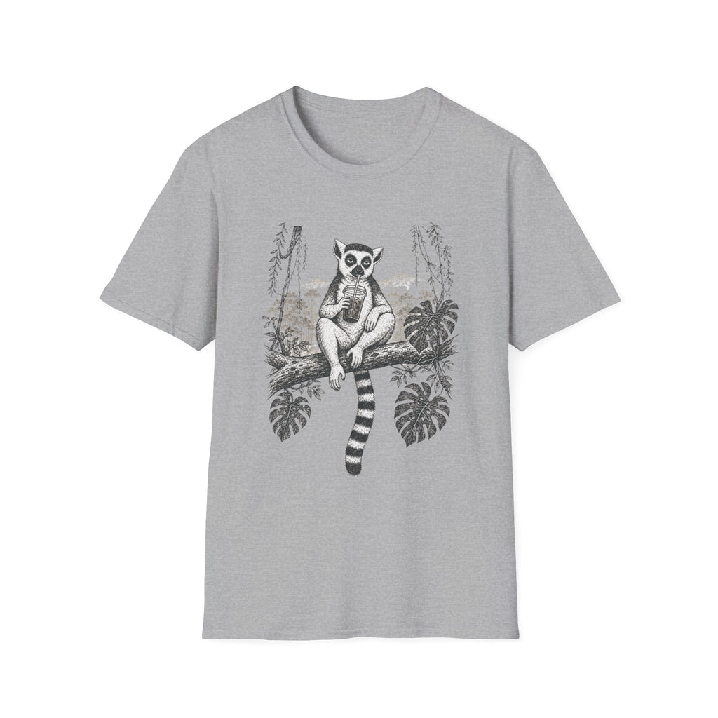 Lemur Sitting with Iced Coffee T-Shirt