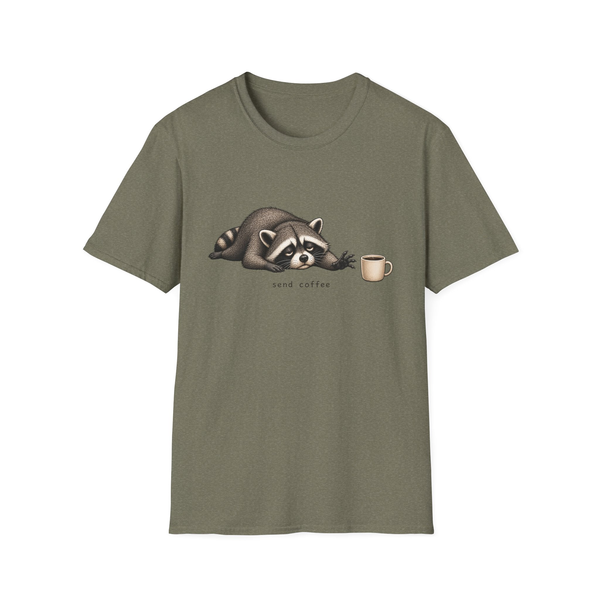 Raccoon 'Send Coffee' T-Shirt