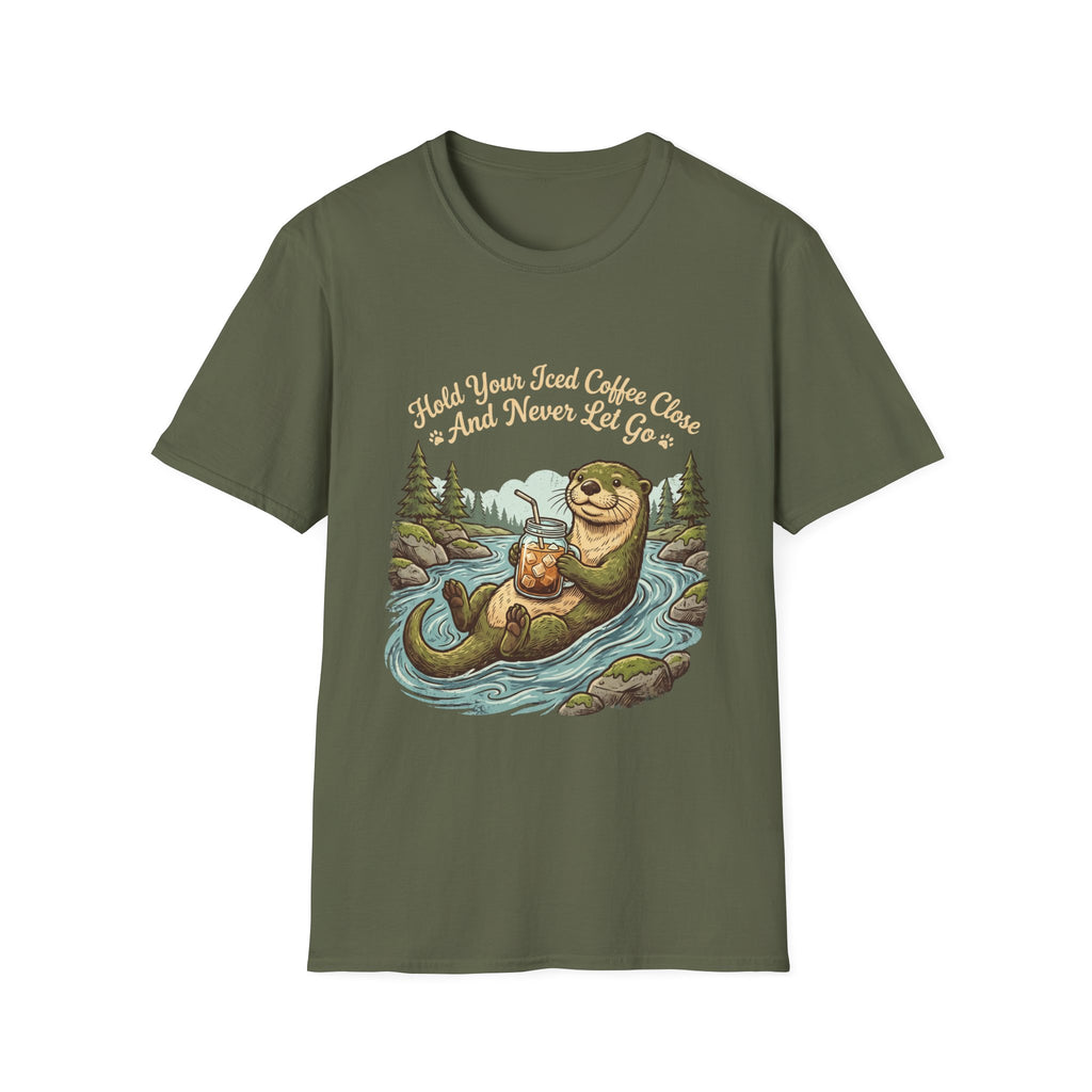 Otter Holding Iced Coffee T-Shirt
