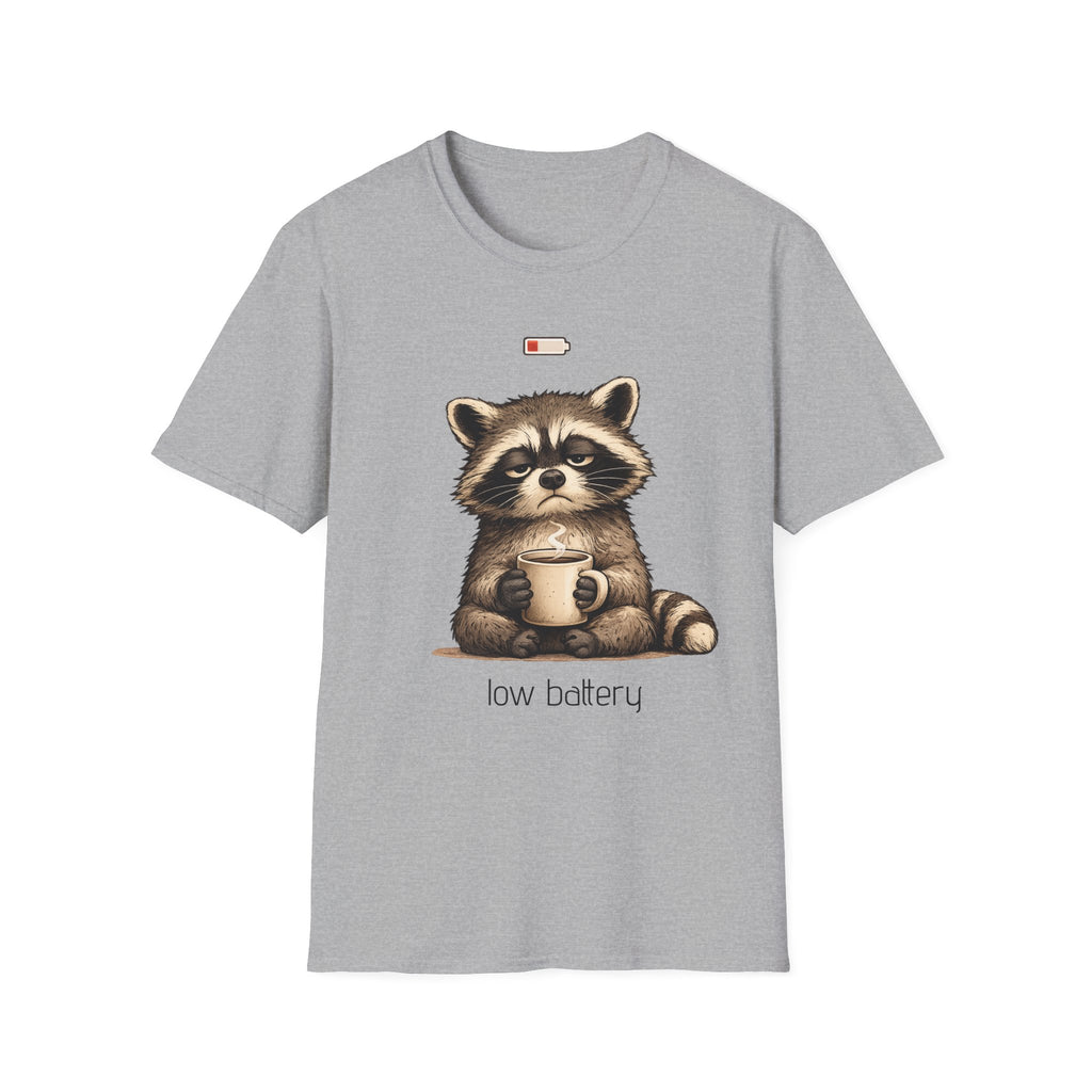 Low Battery Raccoon T-Shirt