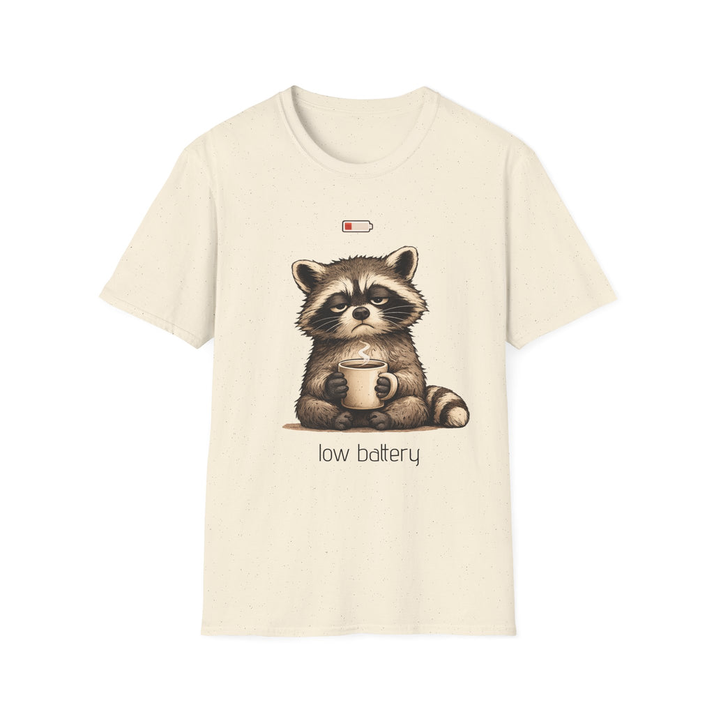 Low Battery Raccoon T-Shirt