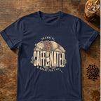 Bear graphic for Thankful Caffeinated Bear on Navy T-shirt