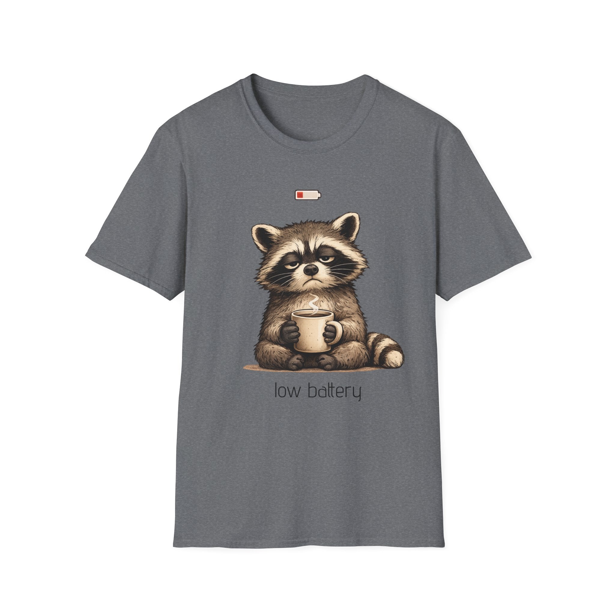 Low Battery Raccoon T-Shirt