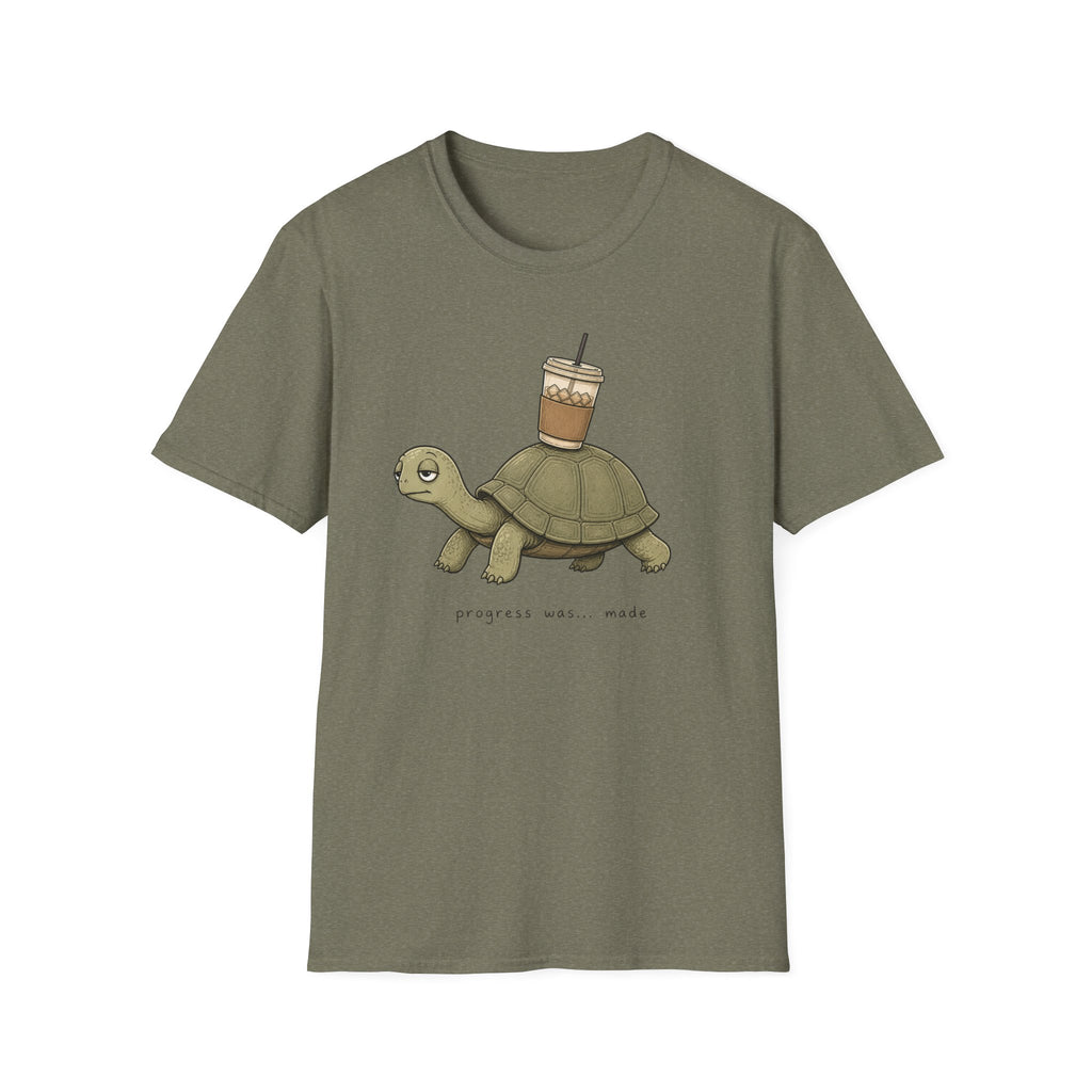 Turtle Carrying Iced Coffee T-Shirt