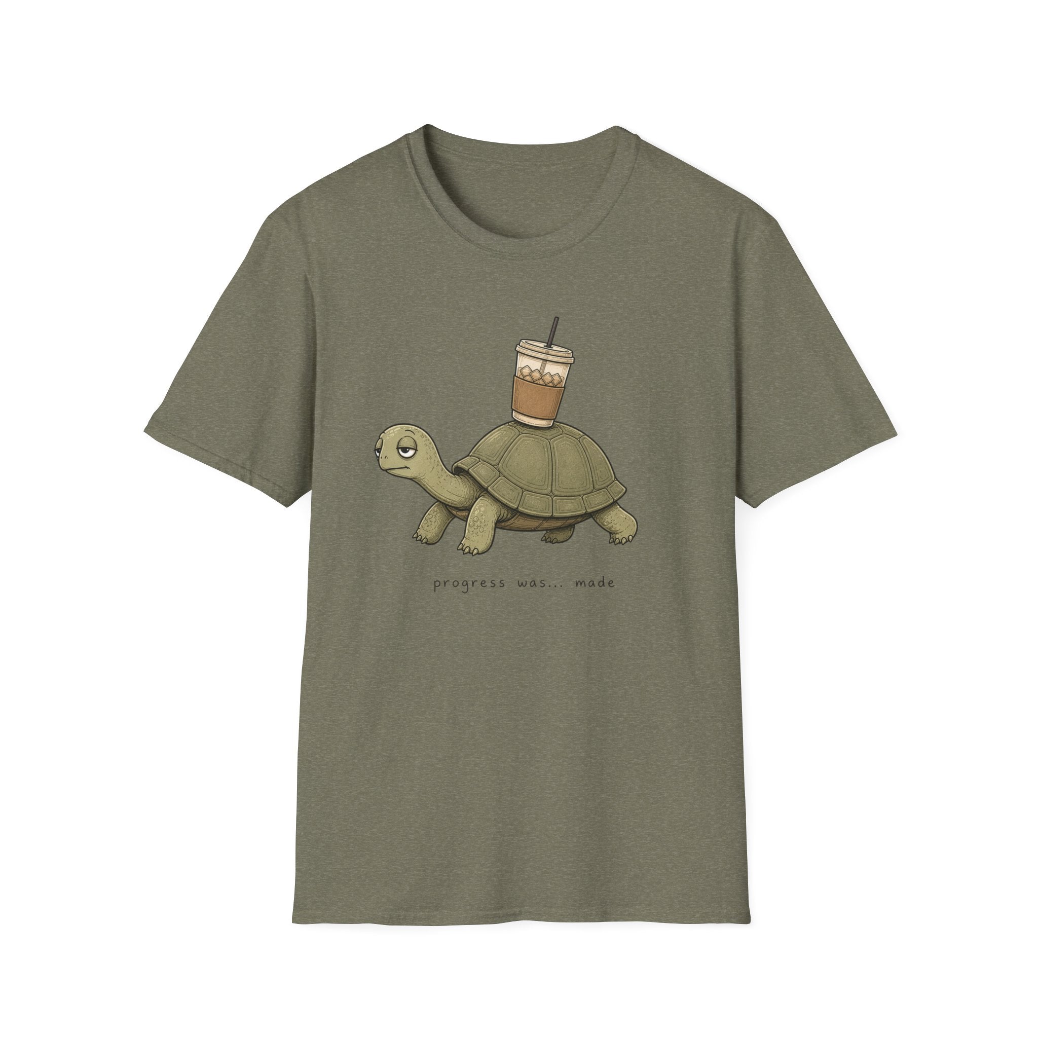 Turtle Carrying Iced Coffee T-Shirt