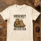 Capybara graphic for Urgency Not Detected Capybara on Natural T-shirt