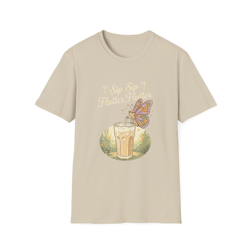 Sip Sip Butterfly Iced Coffee T-Shirt