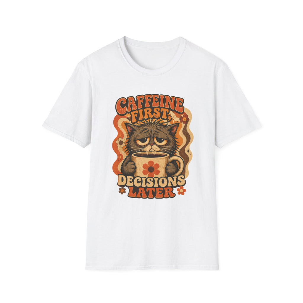 Caffeine First Cat T-Shirt