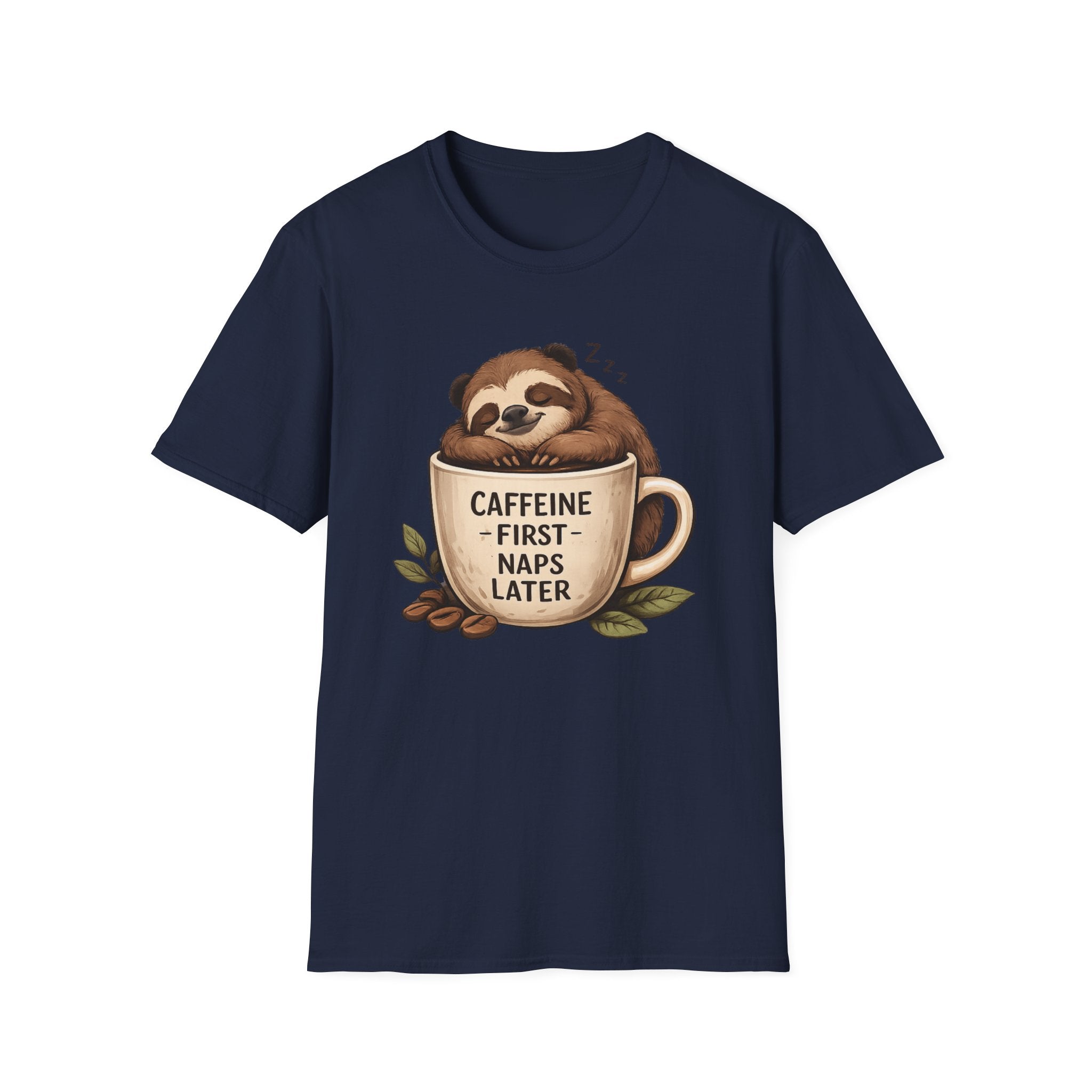 Sloth "Caffeine First, Naps Later" T-Shirt