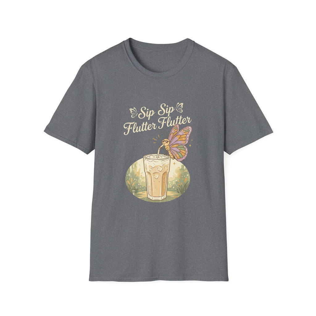 Sip Sip Butterfly Iced Coffee T-Shirt