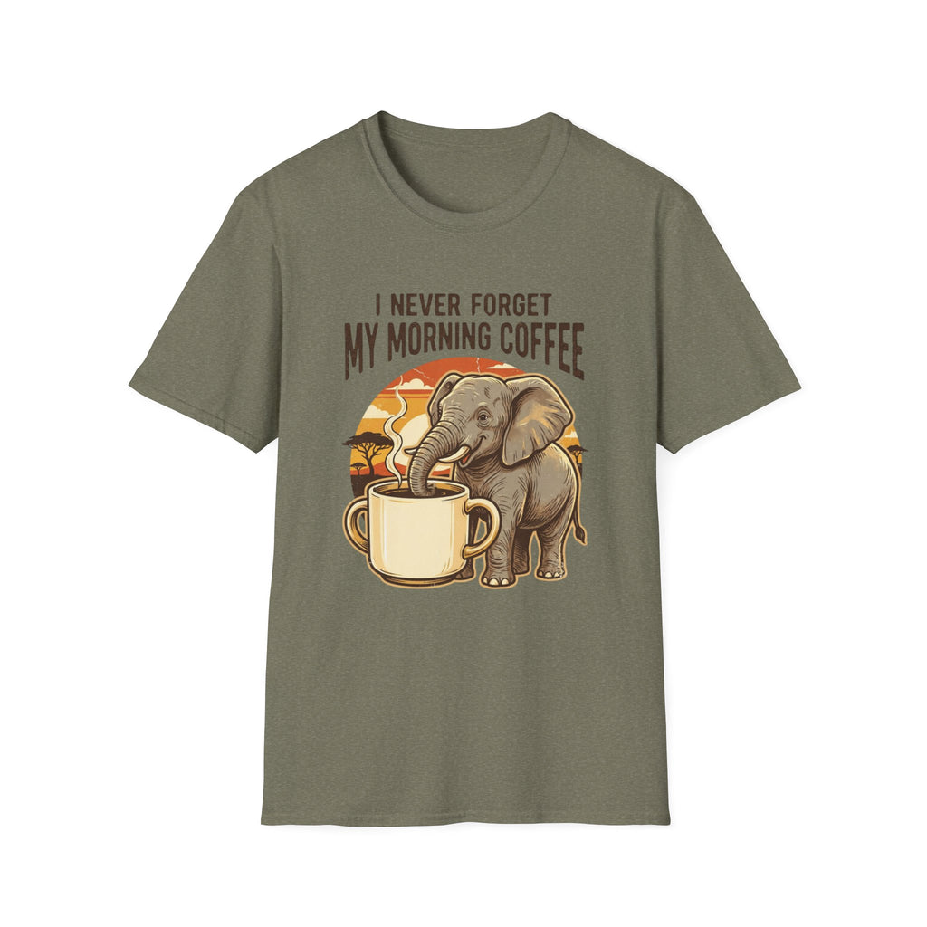 Elephant Morning Coffee T-Shirt