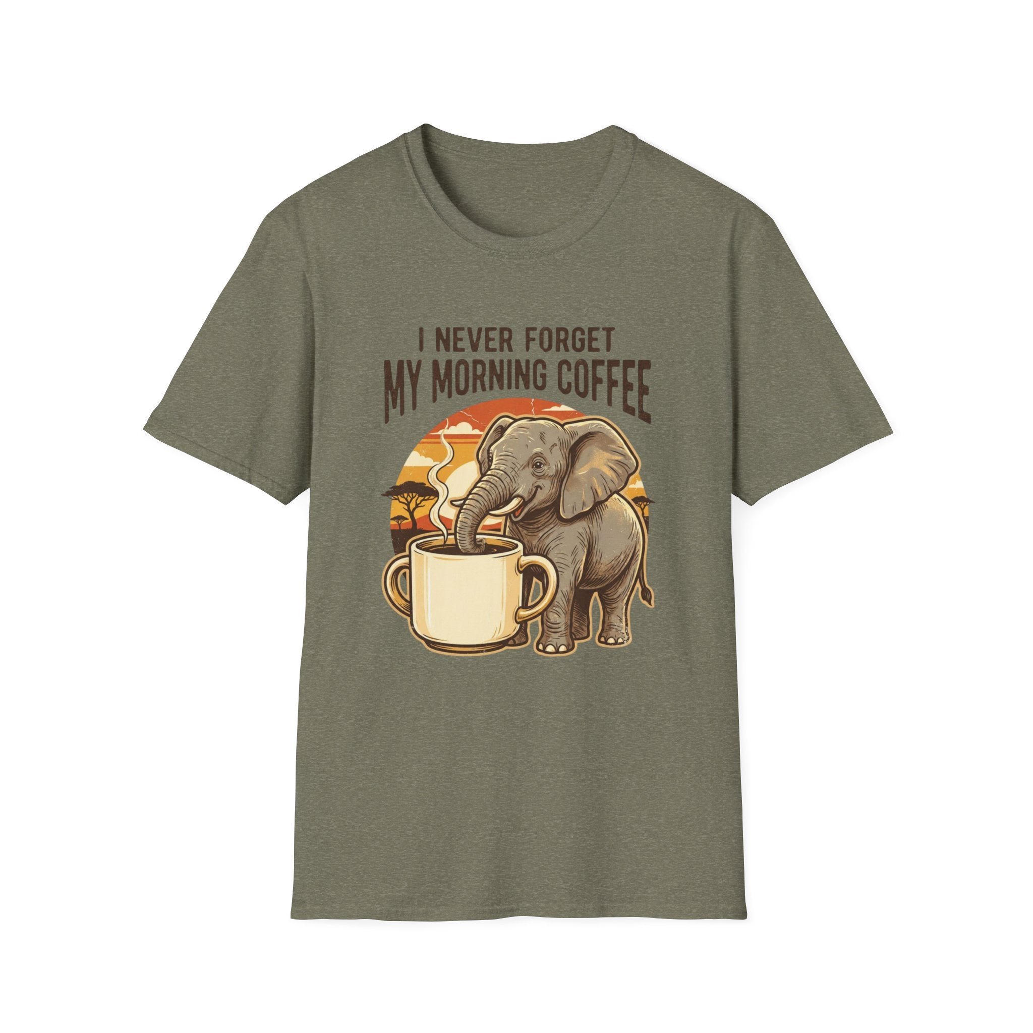 Elephant Morning Coffee T-Shirt