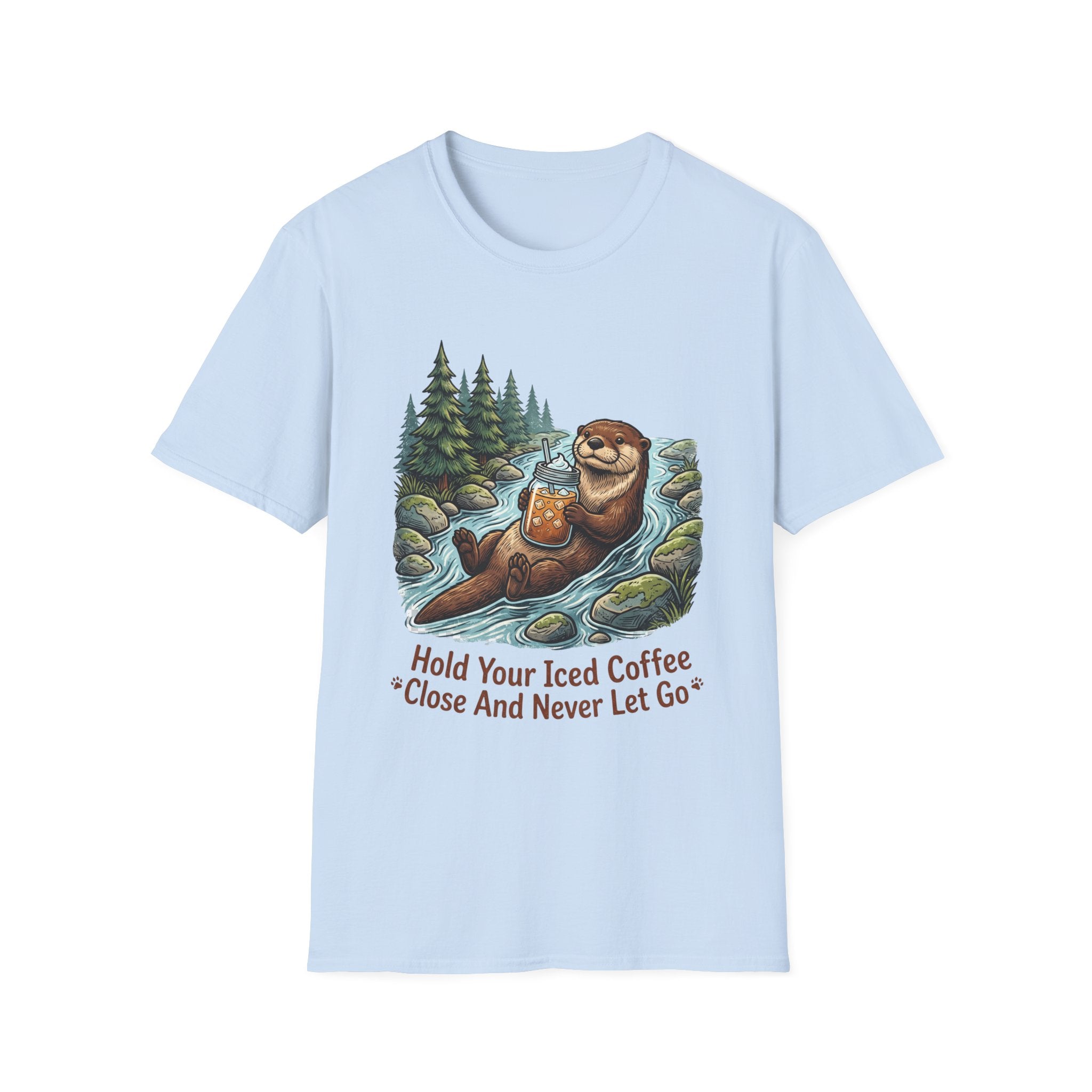 Otter Holding Iced Coffee T-Shirt