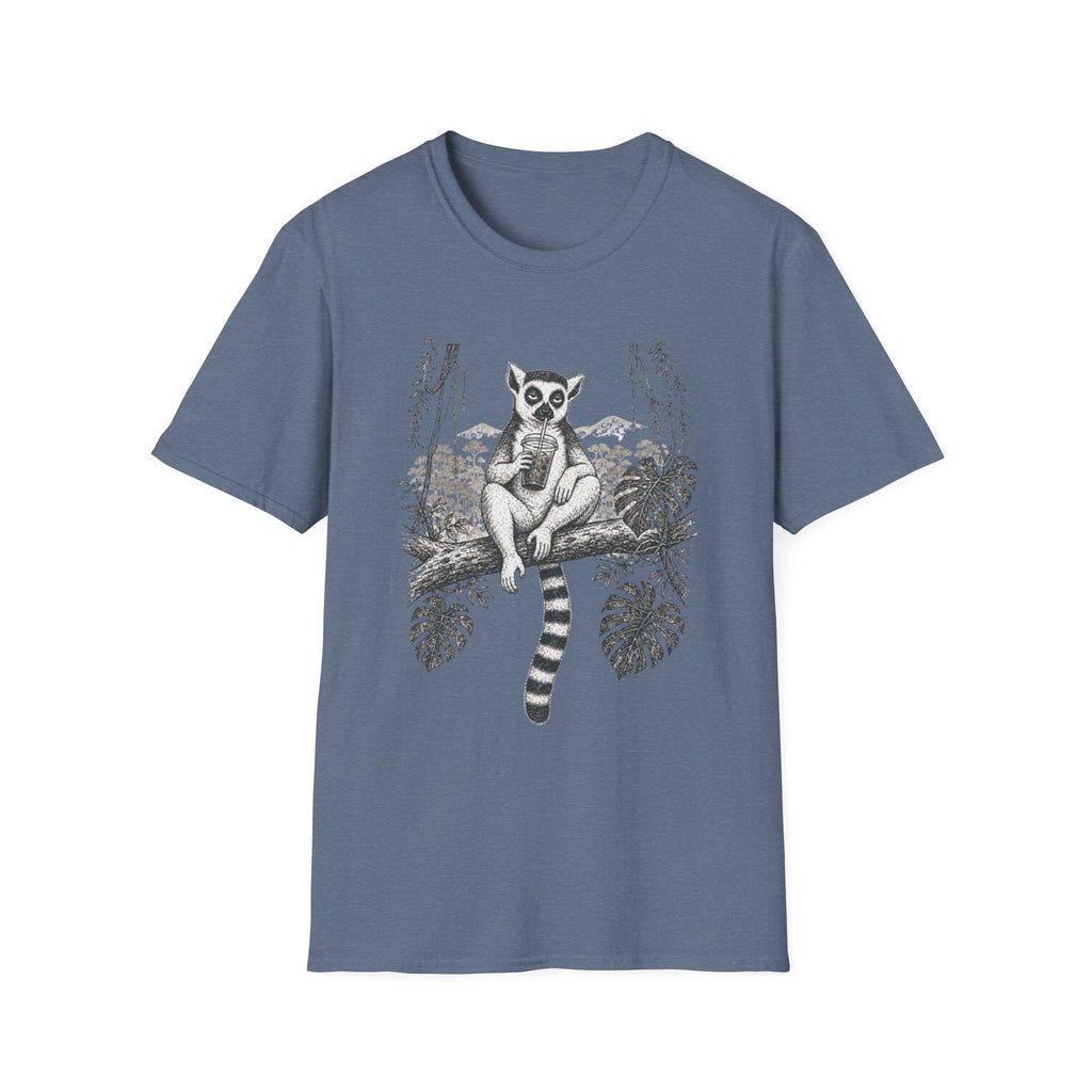Lemur Sitting with Iced Coffee T-Shirt