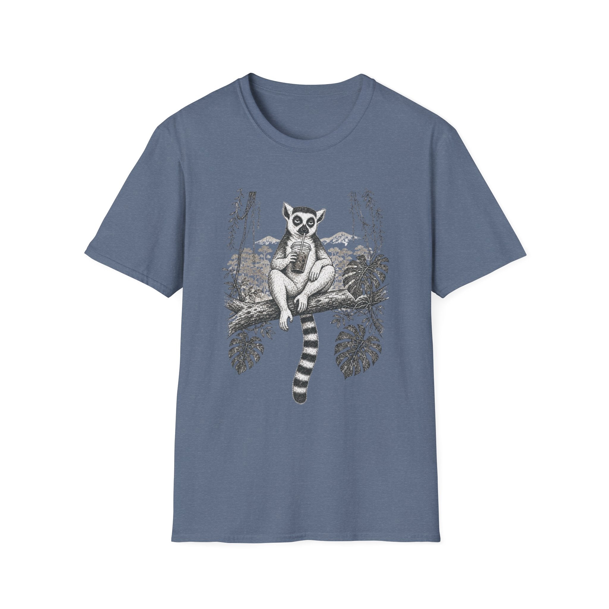 Lemur Sitting with Iced Coffee T-Shirt