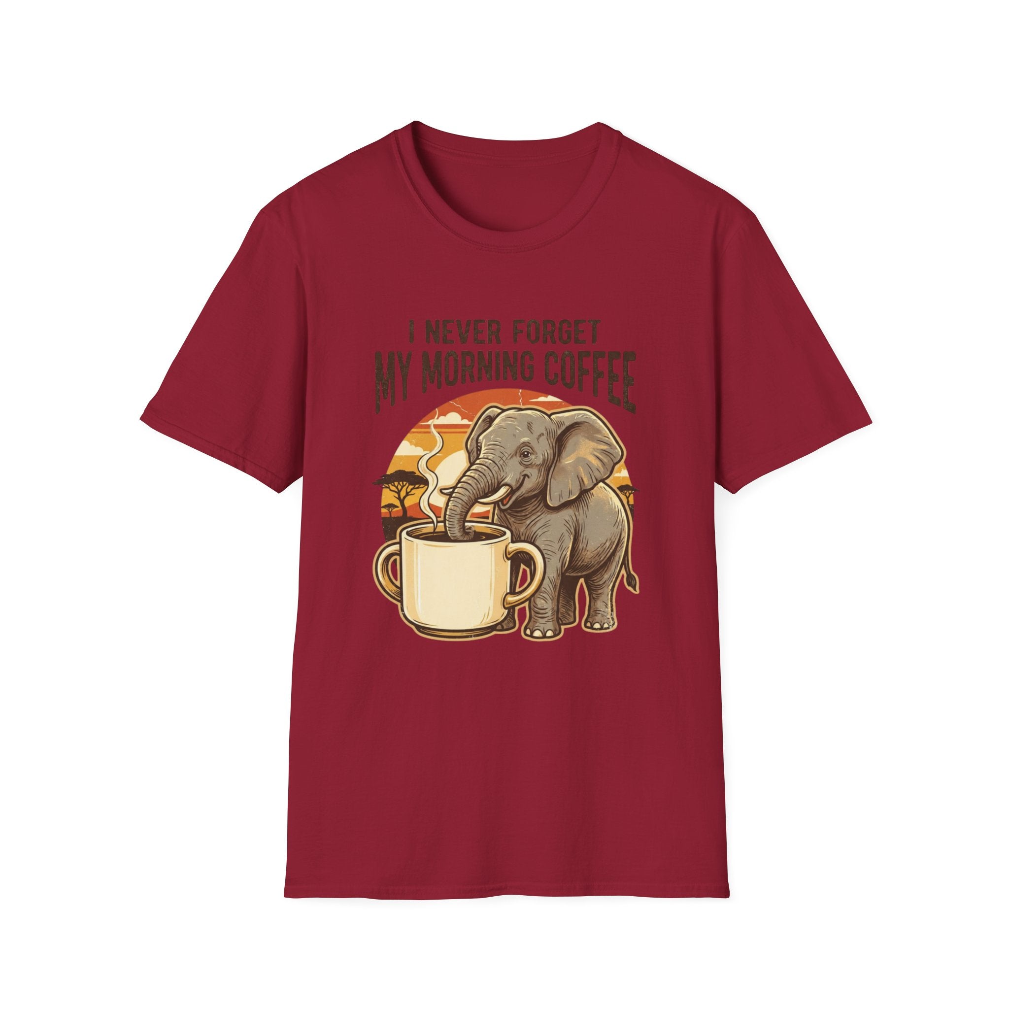 Elephant Morning Coffee T-Shirt