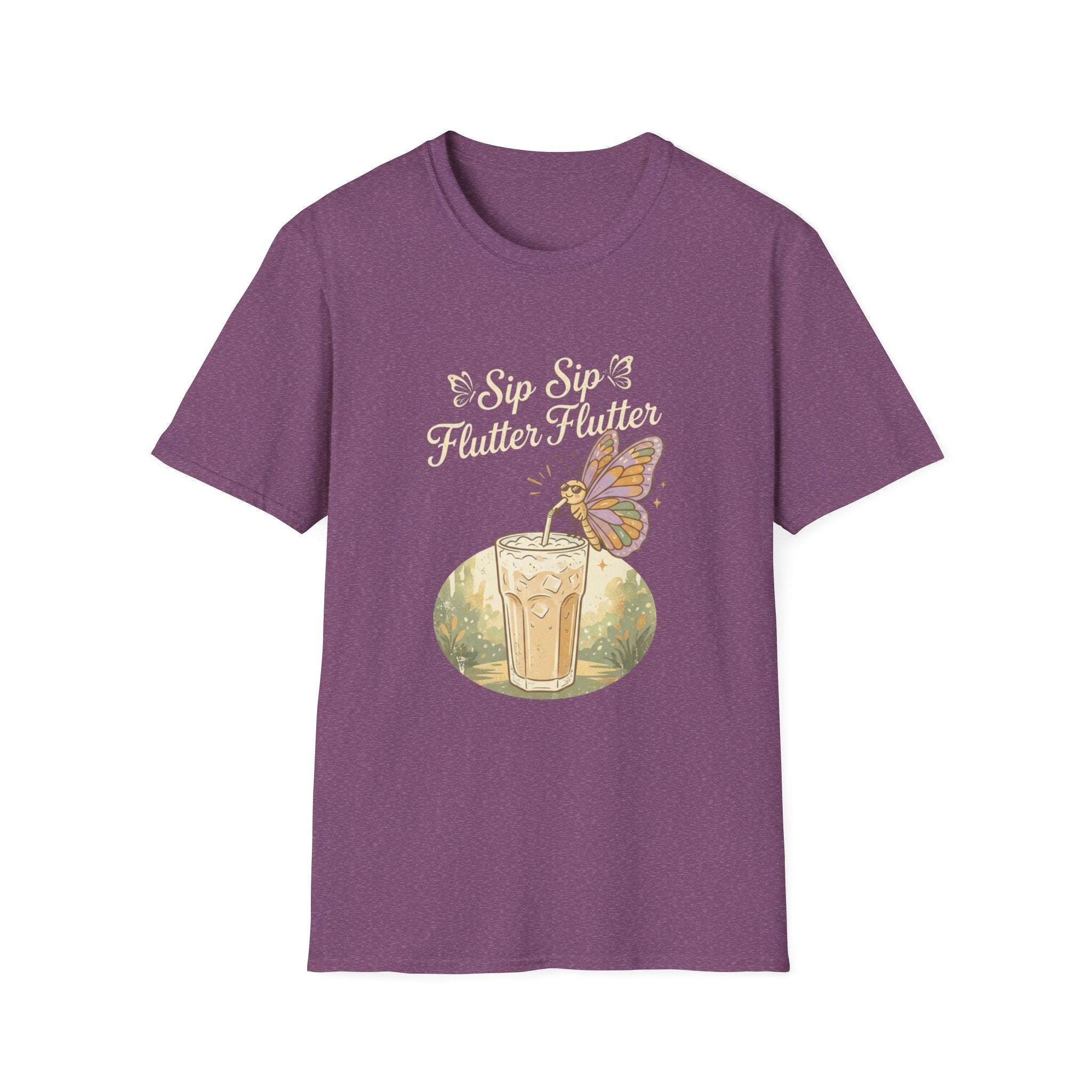 Sip Sip Butterfly Iced Coffee T-Shirt