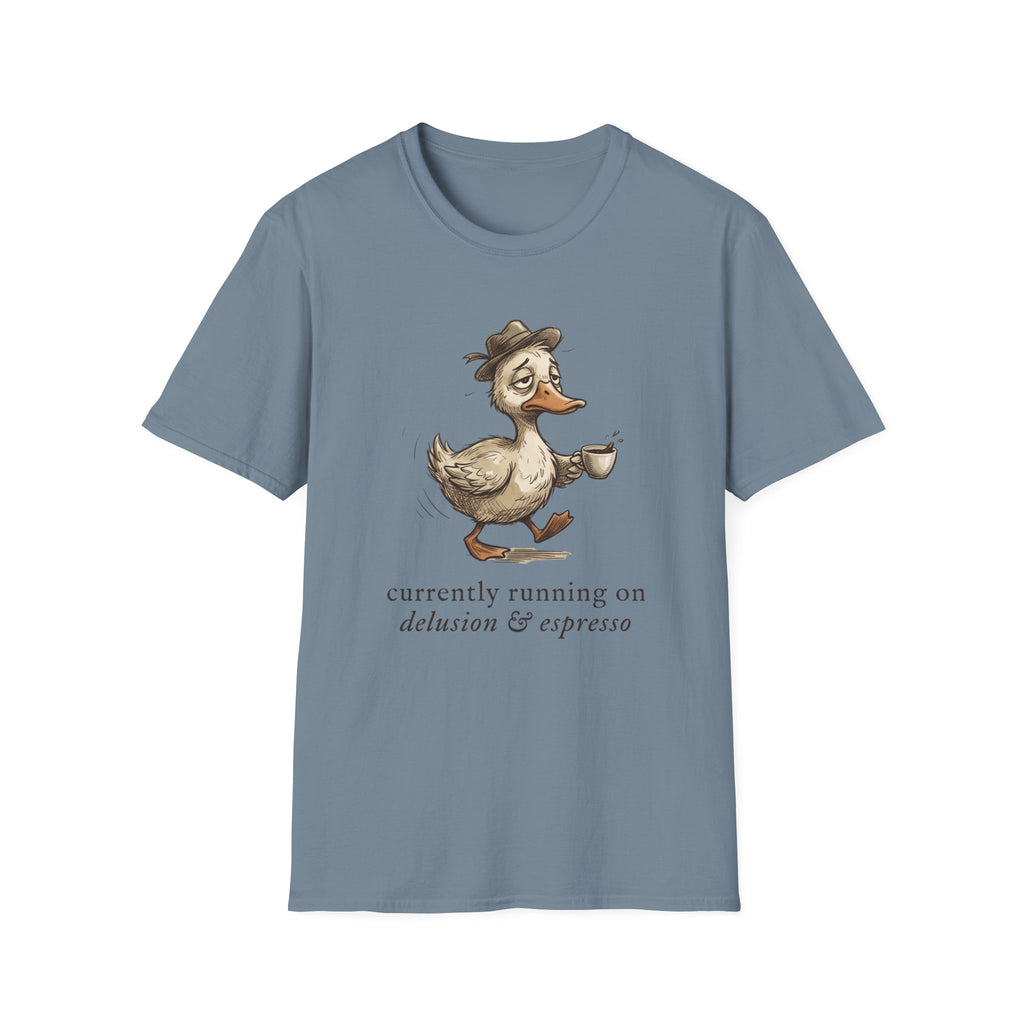 Duck Drinking Coffee T-Shirt