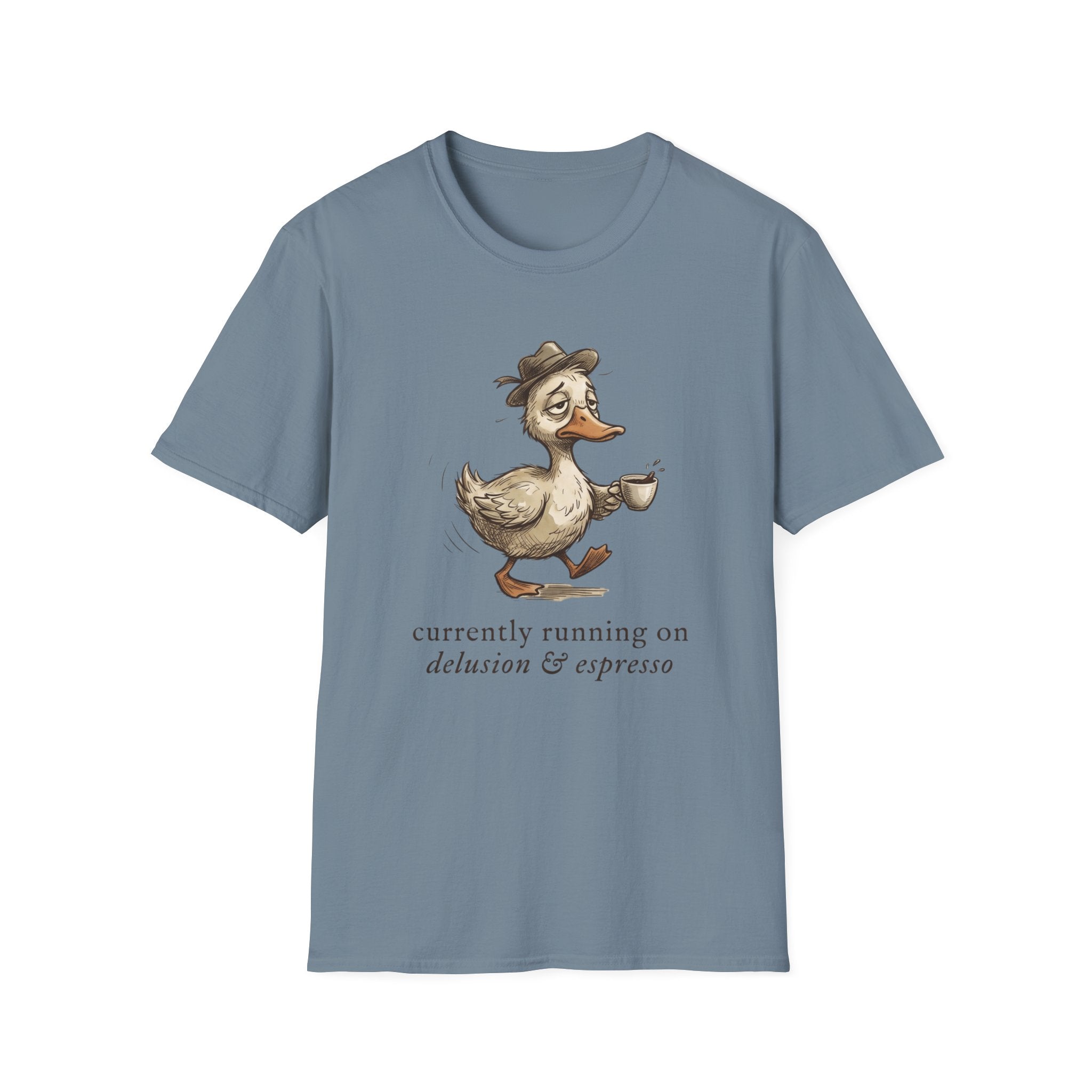 Duck Drinking Coffee T-Shirt