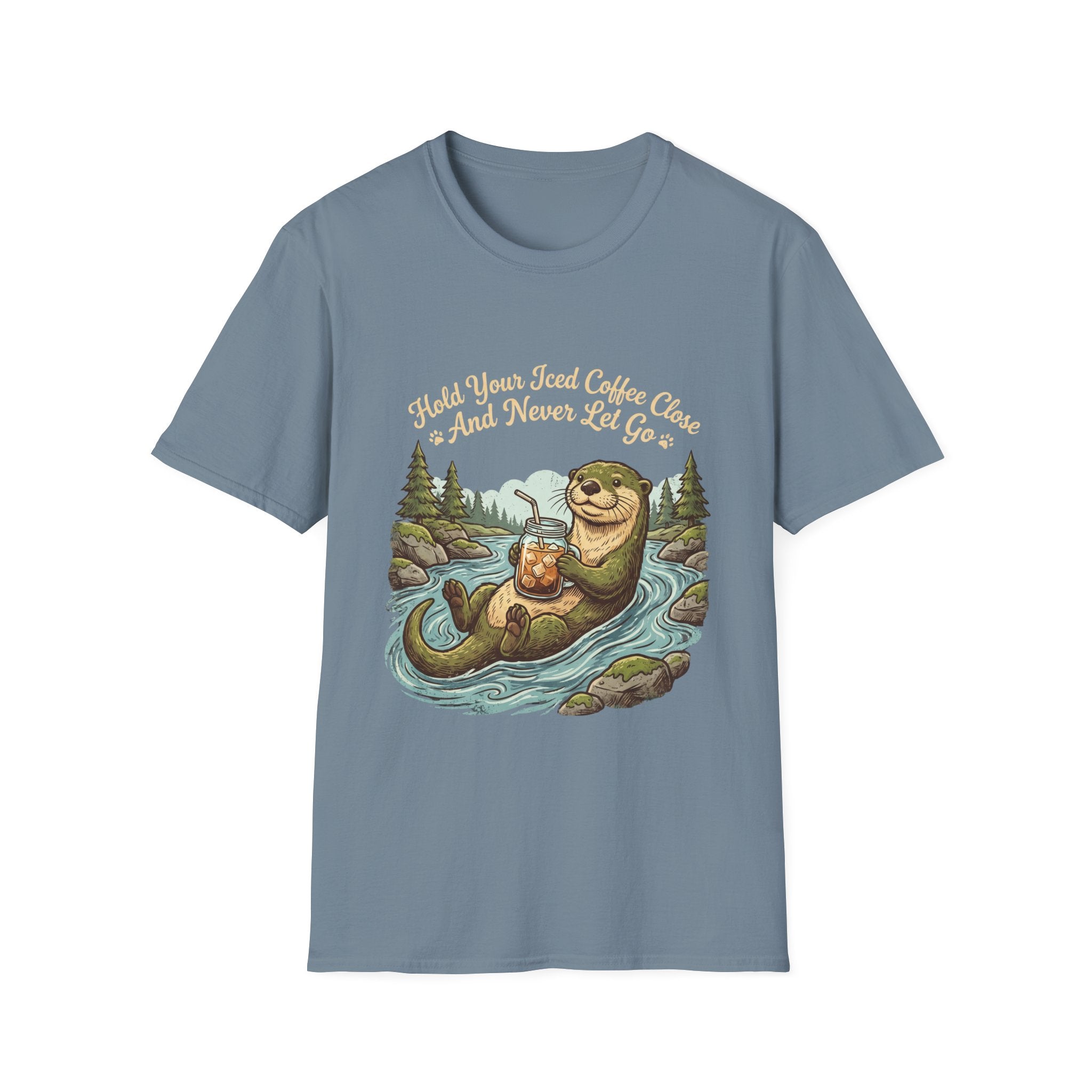 Otter Holding Iced Coffee T-Shirt
