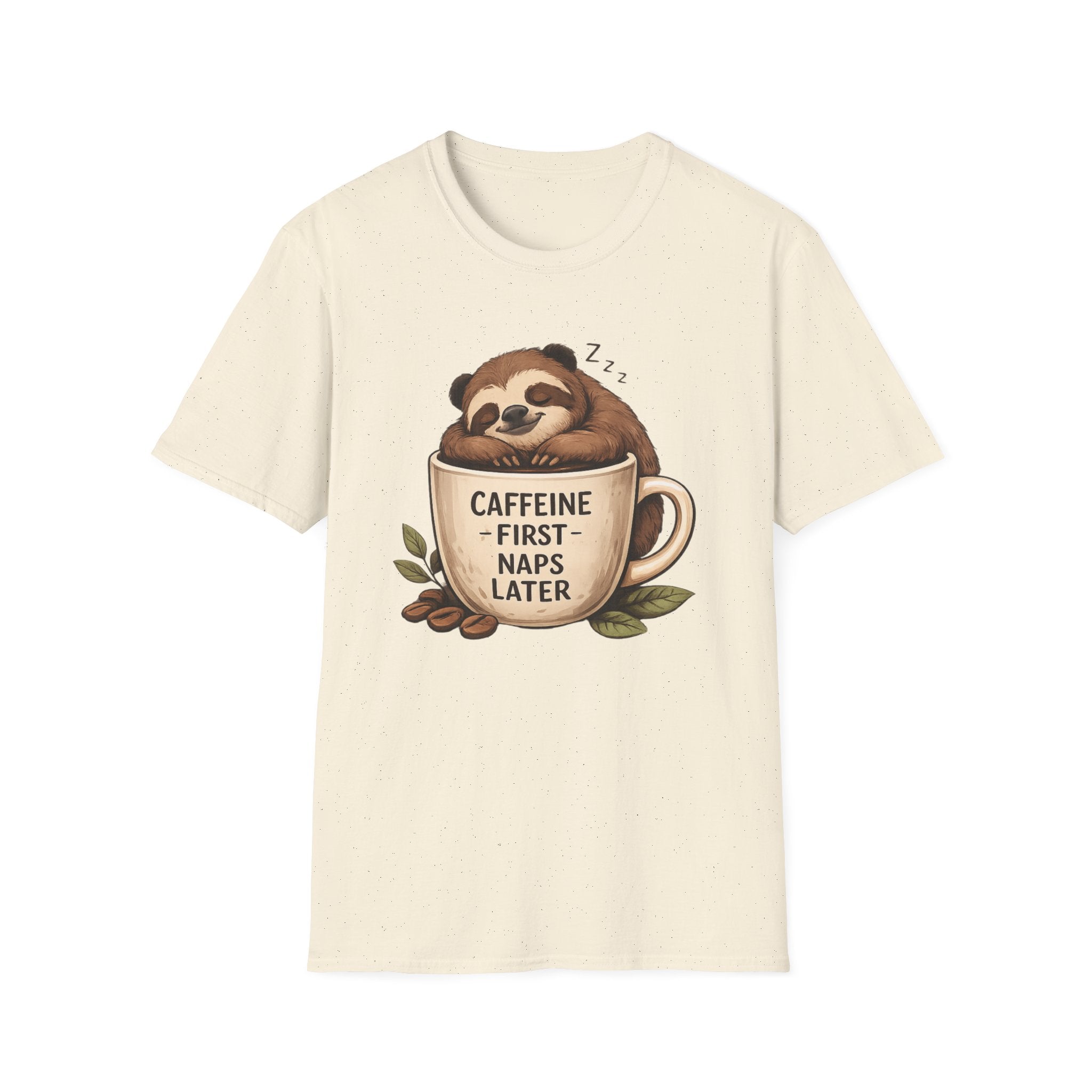 Sloth "Caffeine First, Naps Later" T-Shirt