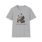 Too Tired to Adult Panda T-Shirt