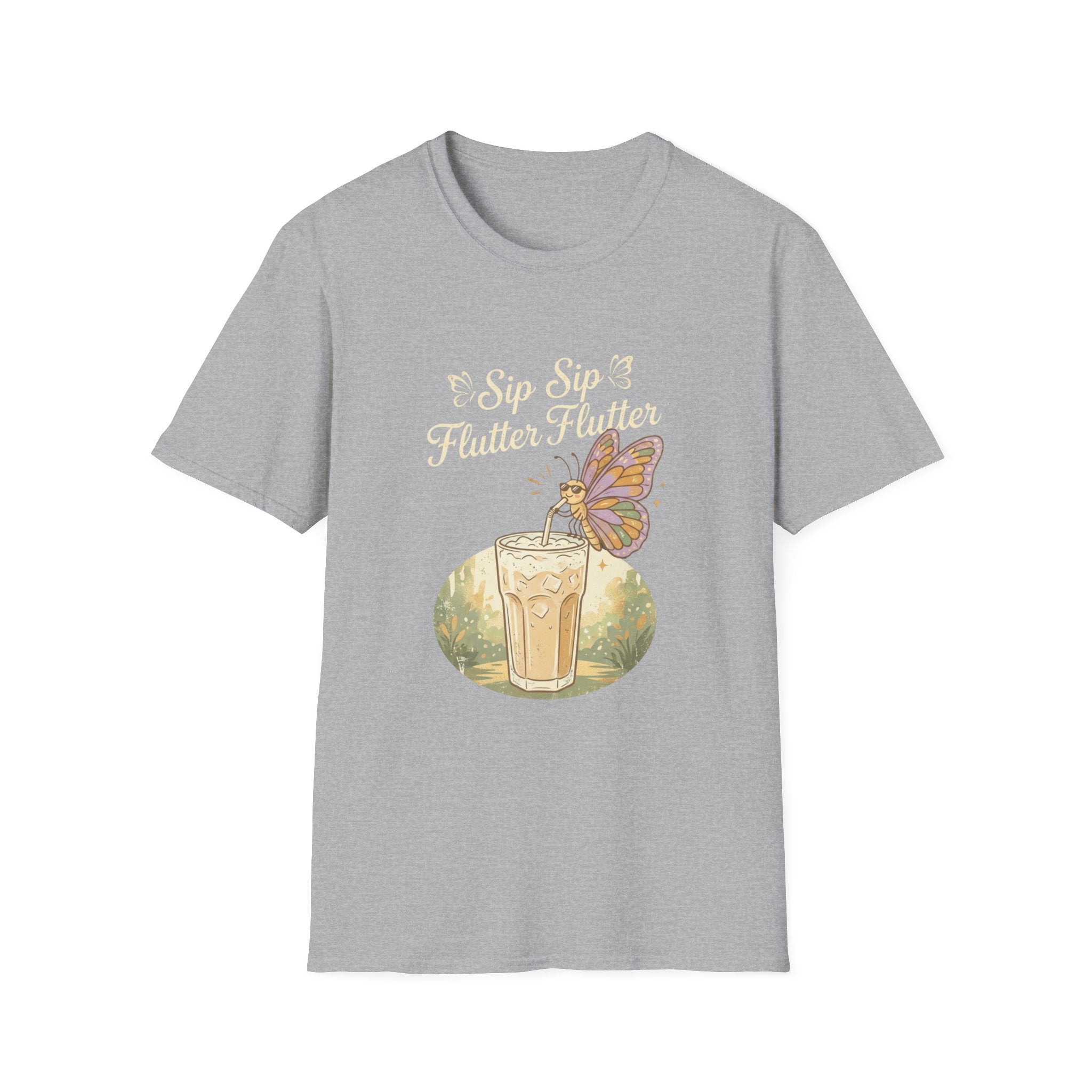 Sip Sip Butterfly Iced Coffee T-Shirt