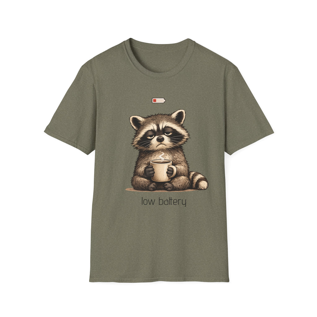 Low Battery Raccoon T-Shirt