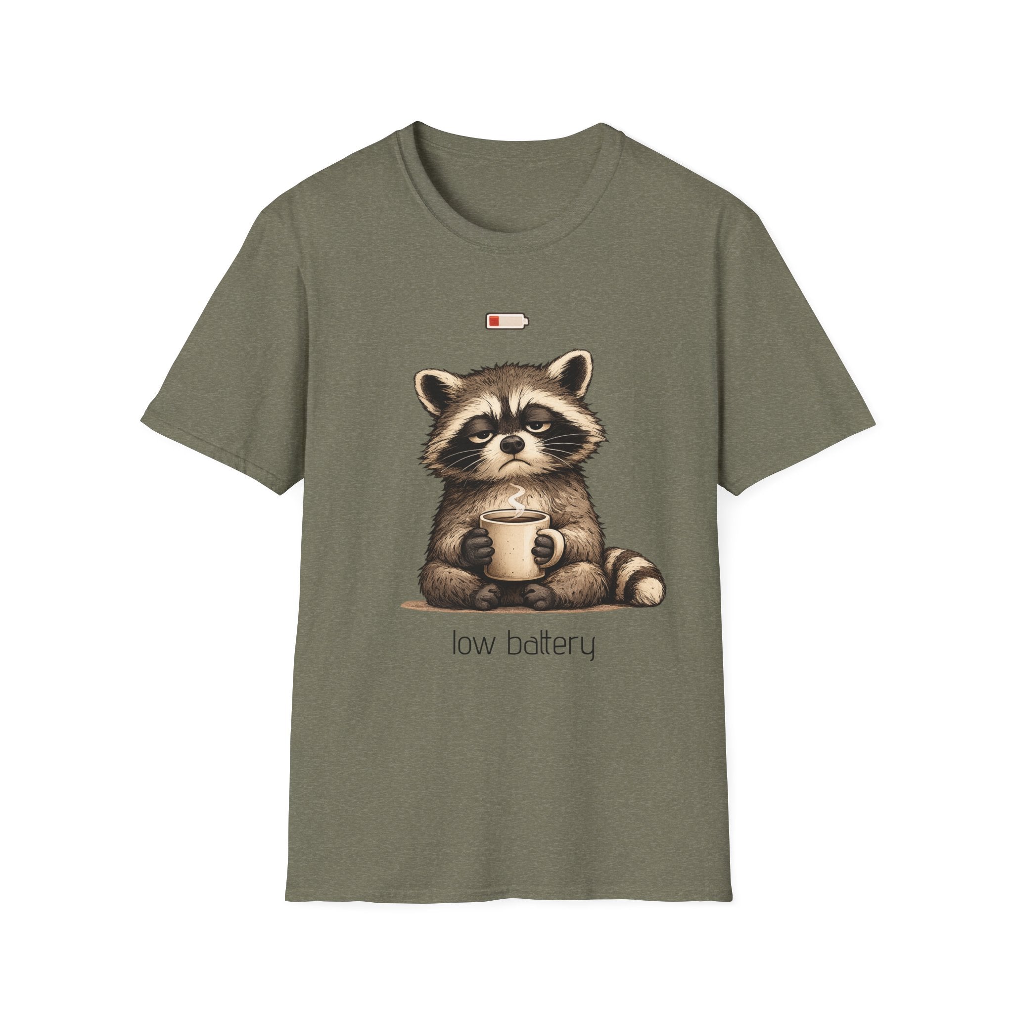 Low Battery Raccoon T-Shirt
