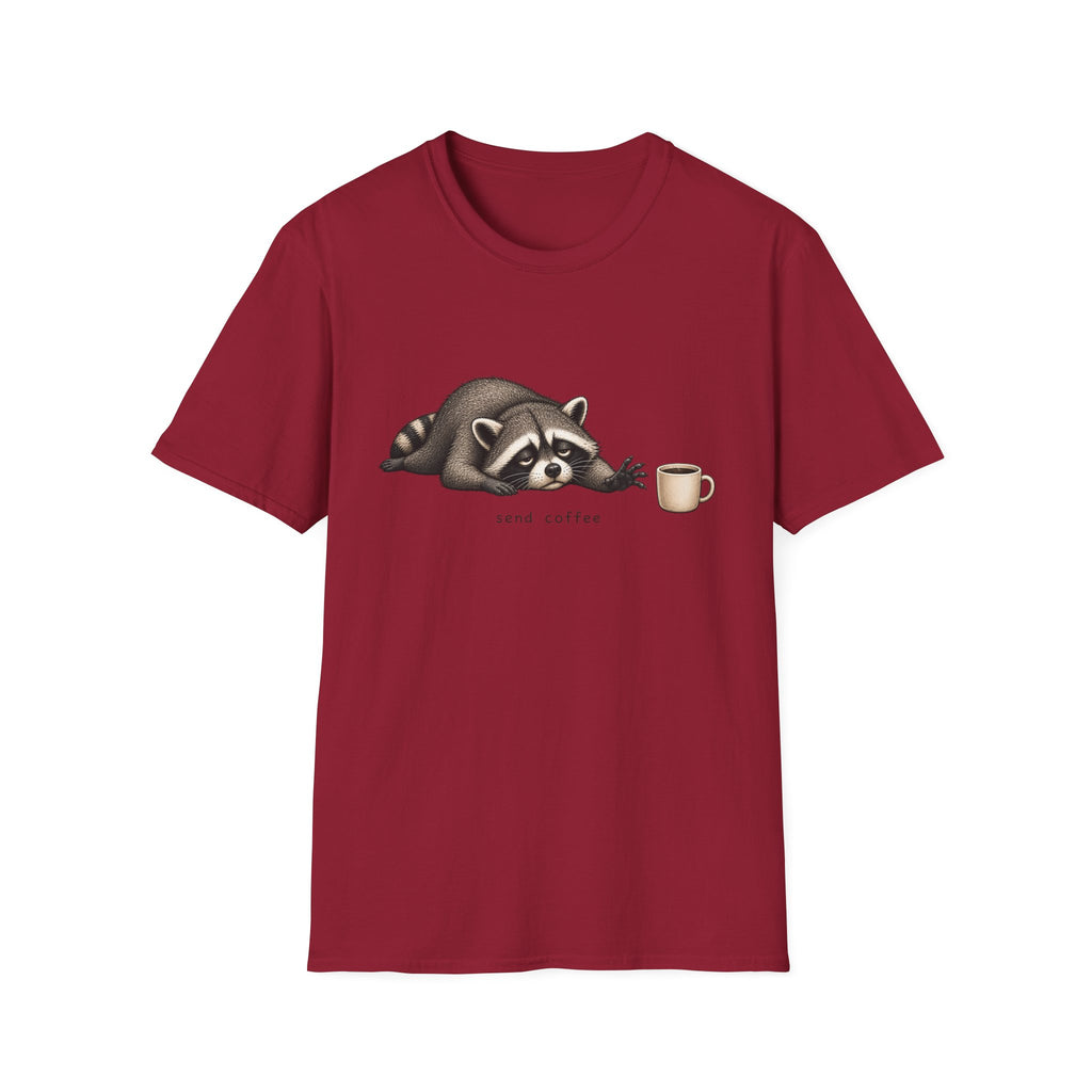 Raccoon 'Send Coffee' T-Shirt