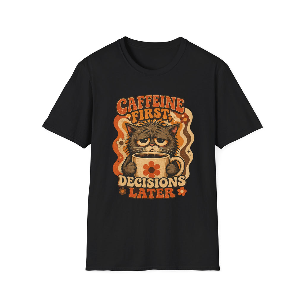 Caffeine First Cat T-Shirt