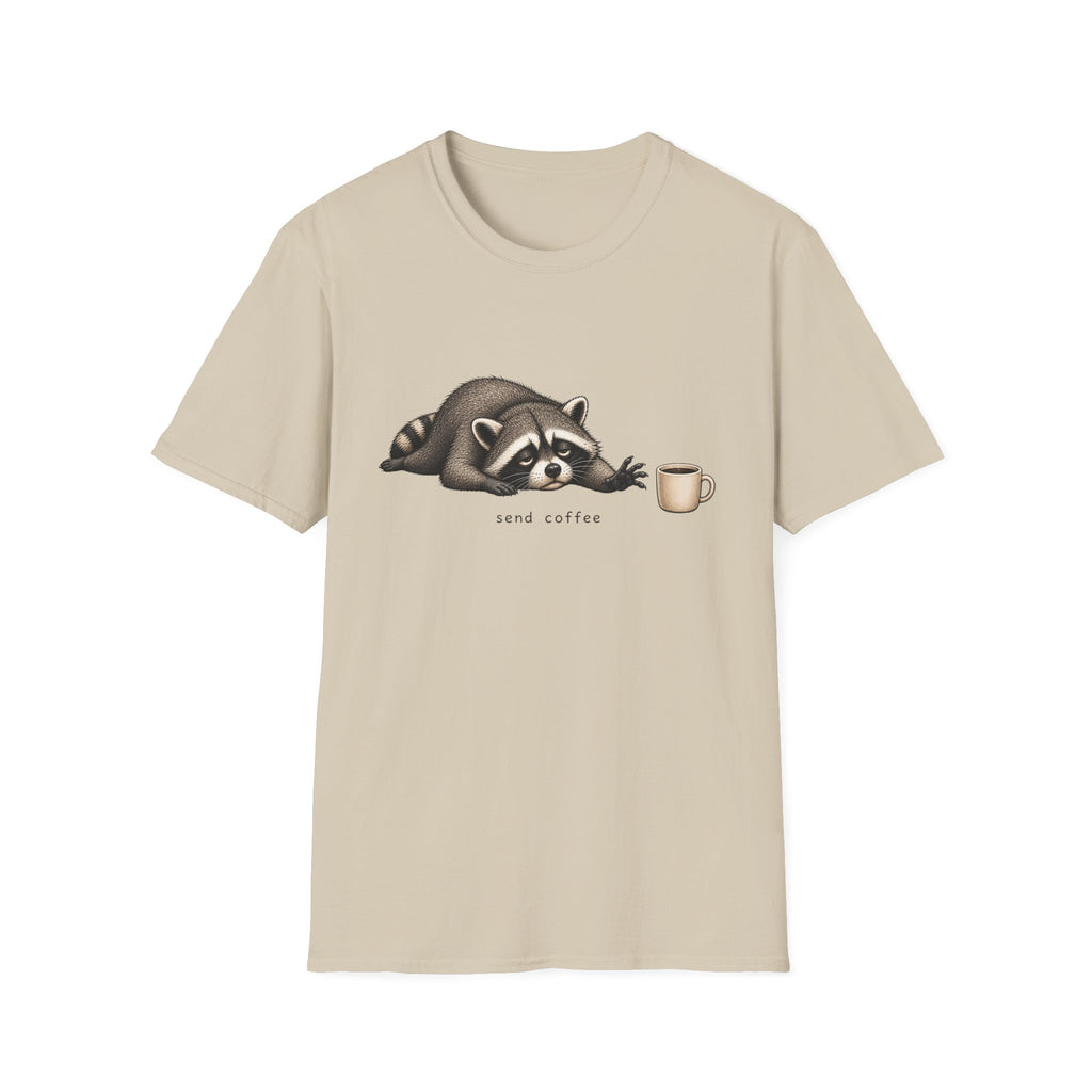 Raccoon 'Send Coffee' T-Shirt