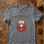 Hedgehog graphic for Sweater Weather Hedgehog on Graphite-Heather T-shirt
